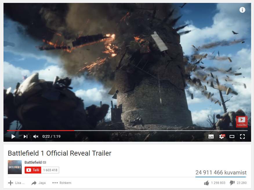 Battlefield 1 trailer